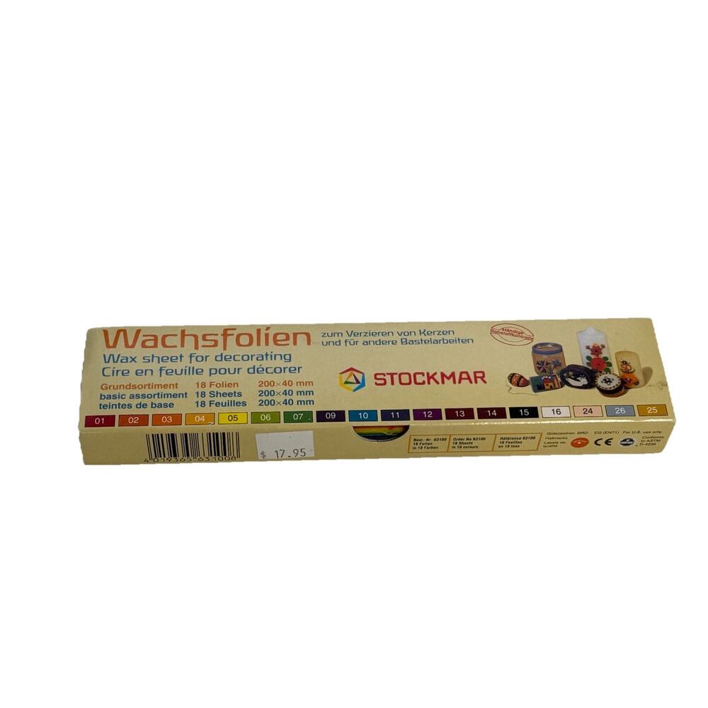 Wachsfolien Colored Wax Sheets Decorating Crafts Stockmar 18 Sheets New NOS